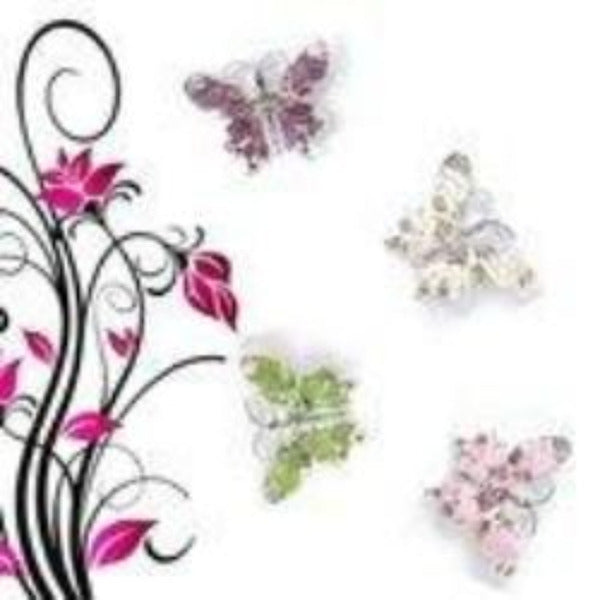 4 Crystal Fantasy Butterfly Pin Set - AttractionOil.com