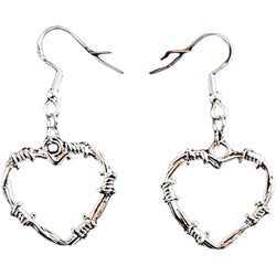 Barbed Wire Heart Earrings - AttractionOil.com