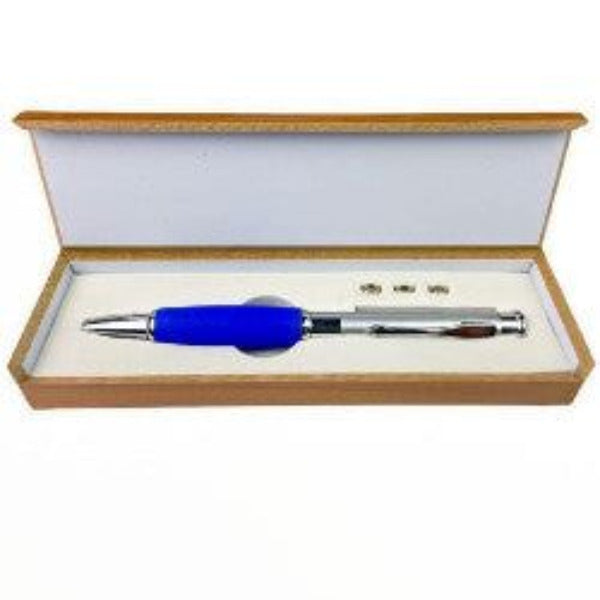 Blue 3 in 1 Laser Pen with Wood Case - AttractionOil.com