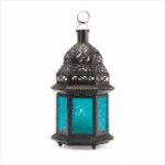 Blue Glass Moroccan-Style Lantern - AttractionOil.com