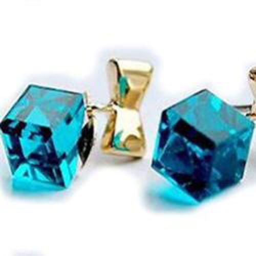 Blue Water Cube Earrings - AttractionOil.com