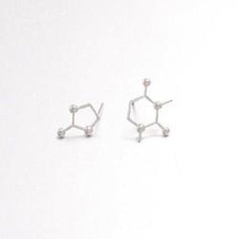 Caffeine Molecule Stud Earrings - AttractionOil.com