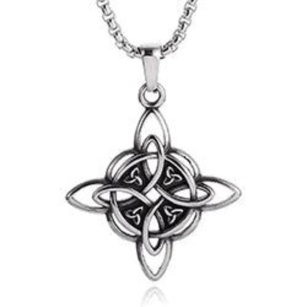 Celtic Knot Silver Pendant Necklace - AttractionOil.com