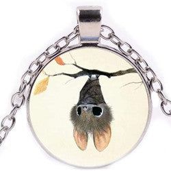 Cute Bat Cabochon Necklace - AttractionOil.com