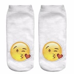 Emoji Blowing Kiss Ankle Socks - AttractionOil.com