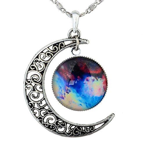 Galactic Crescent Pendant Necklace - AttractionOil.com