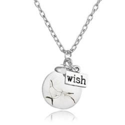 Glass Orb Dandelion Seed Wish Necklace - AttractionOil.com