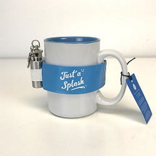 'Just a Splash' 16 oz Mug With 1 oz Stainless Steel Flask Attached - AttractionOil.com