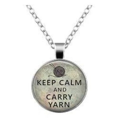 Keep Calm and Carry Yarn Necklace - AttractionOil.com