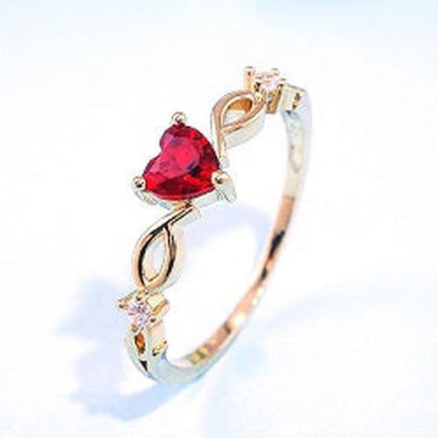 Red Crystal Heart Ring - AttractionOil.com