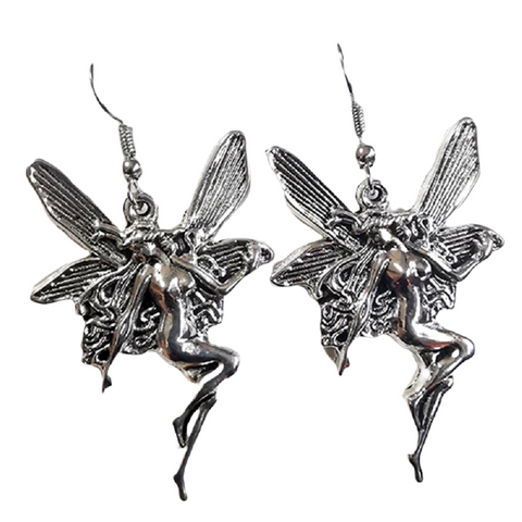 Silver Fairy Dangle Earrings - AttractionOil.com