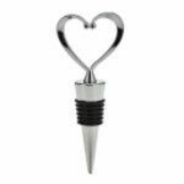 Silver Heart Wine Stopper - AttractionOil.com