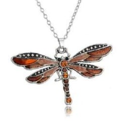 Stained Glass Dragonfly Necklace - AttractionOil.com