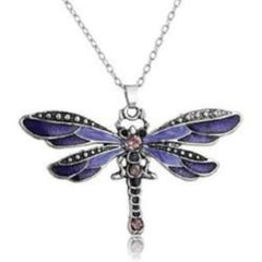 Stained Glass Dragonfly Necklace - AttractionOil.com