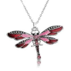 Stained Glass Dragonfly Necklace - AttractionOil.com