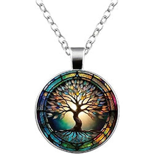 Stained Glass Tree of Life Necklace - AttractionOil.com