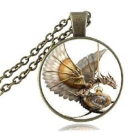 Steampunk Dragon Necklace - AttractionOil.com