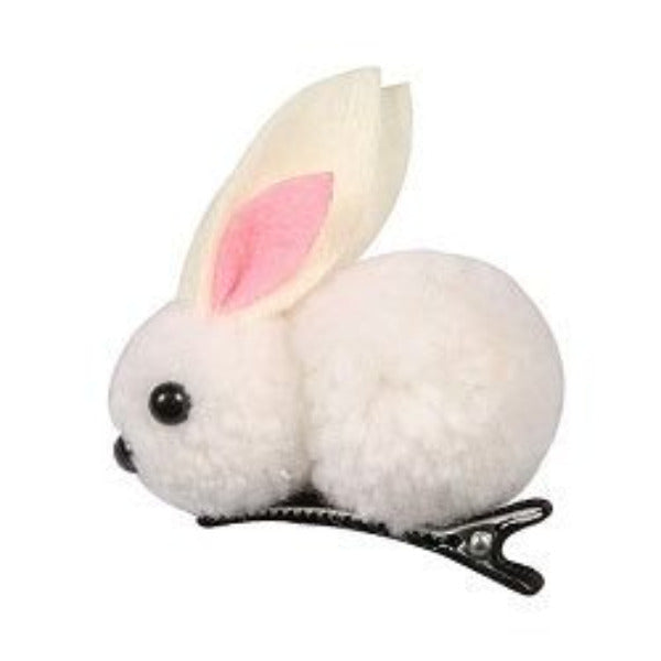 Super Cute White Bunny Rabbit Hair Clip - AttractionOil.com