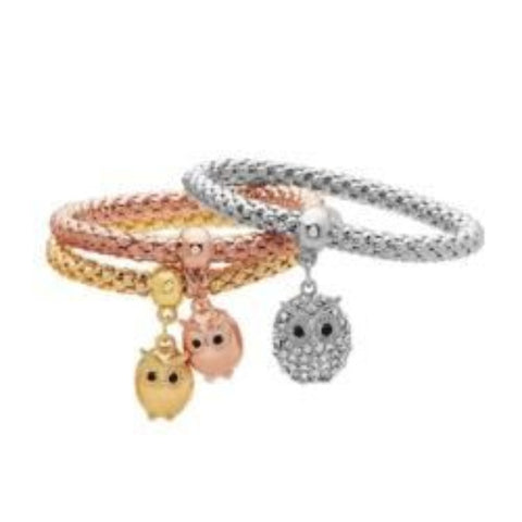 Triple Owl Charm Bracelets - AttractionOil.com