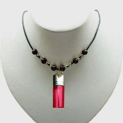 Gothic Heart Necklace w/ 'Very Sexy' Pheromone Bottle Pendant - AttractionOil.com