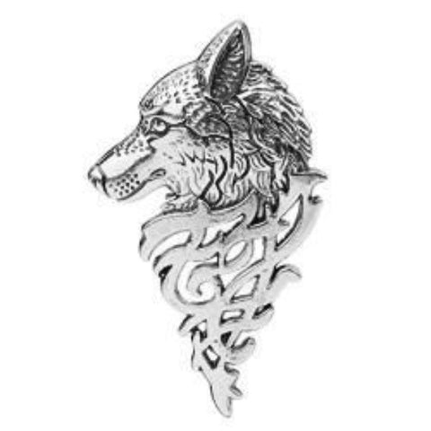 Vintage Silver Wolf Song Lapel Pin - AttractionOil.com