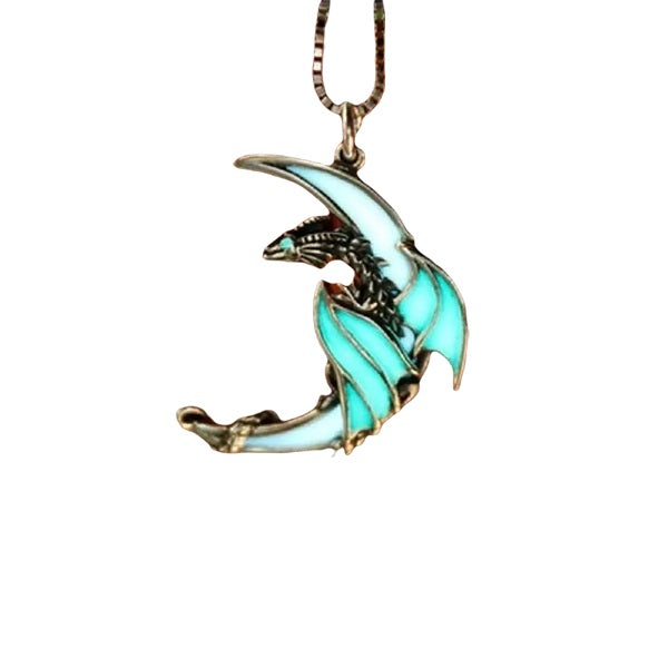 Glow-in-the-Dark Dragon Moon Necklace