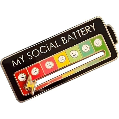 Social Battery Mood Slider Pin