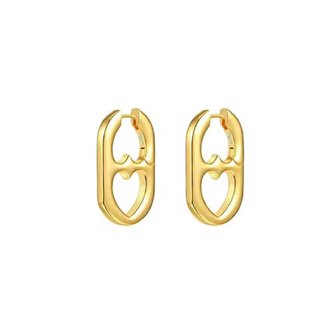 Gold Heart Soda Tab Earrings